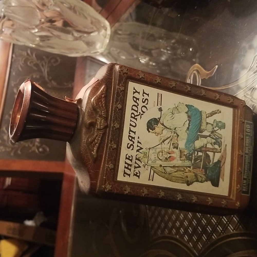 Vintage 1976 Bicentennial Jim Beam Saturday Evening Post Decanter
